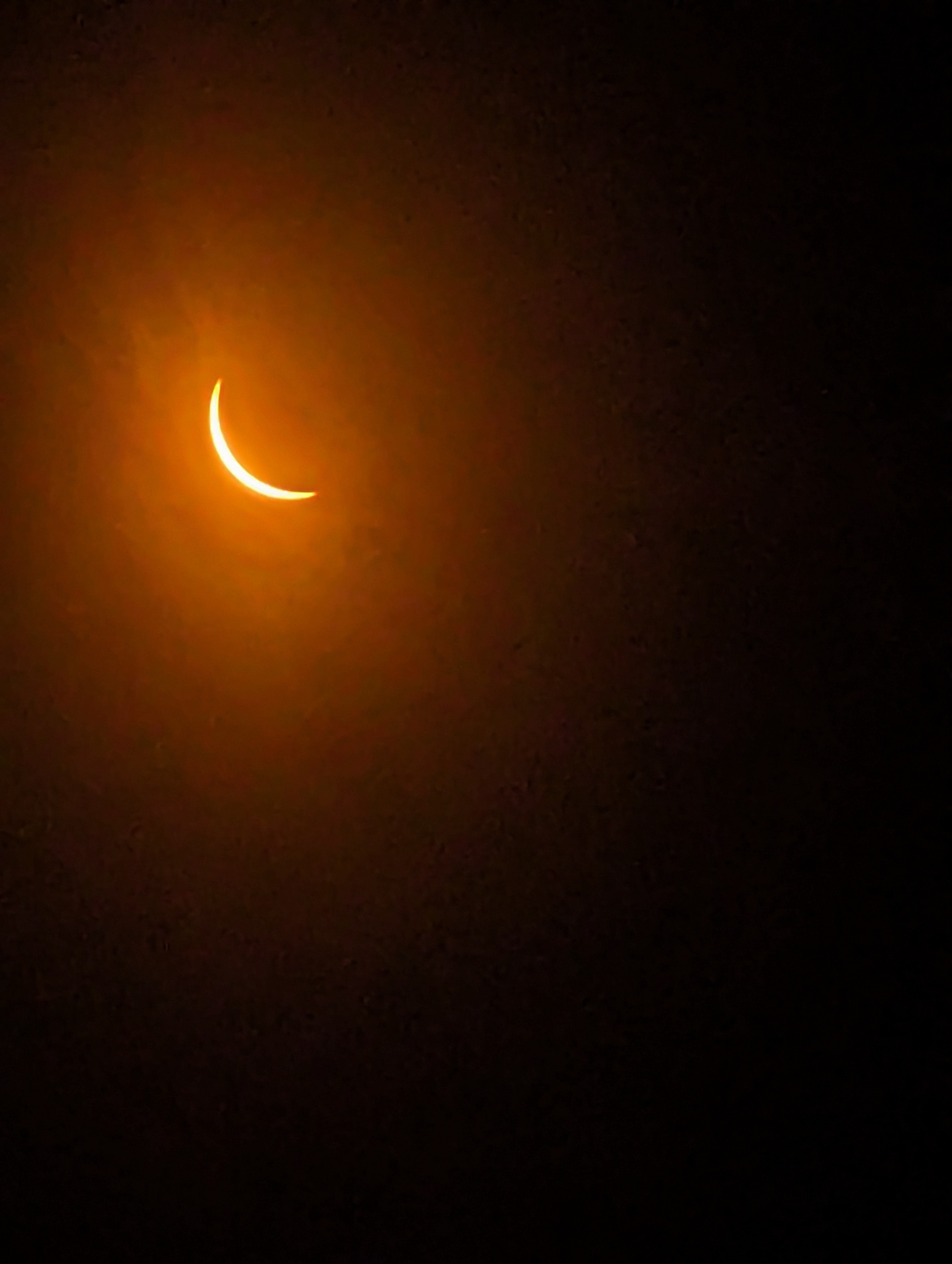 Solar eclipse over Dormont through a Solar Lens