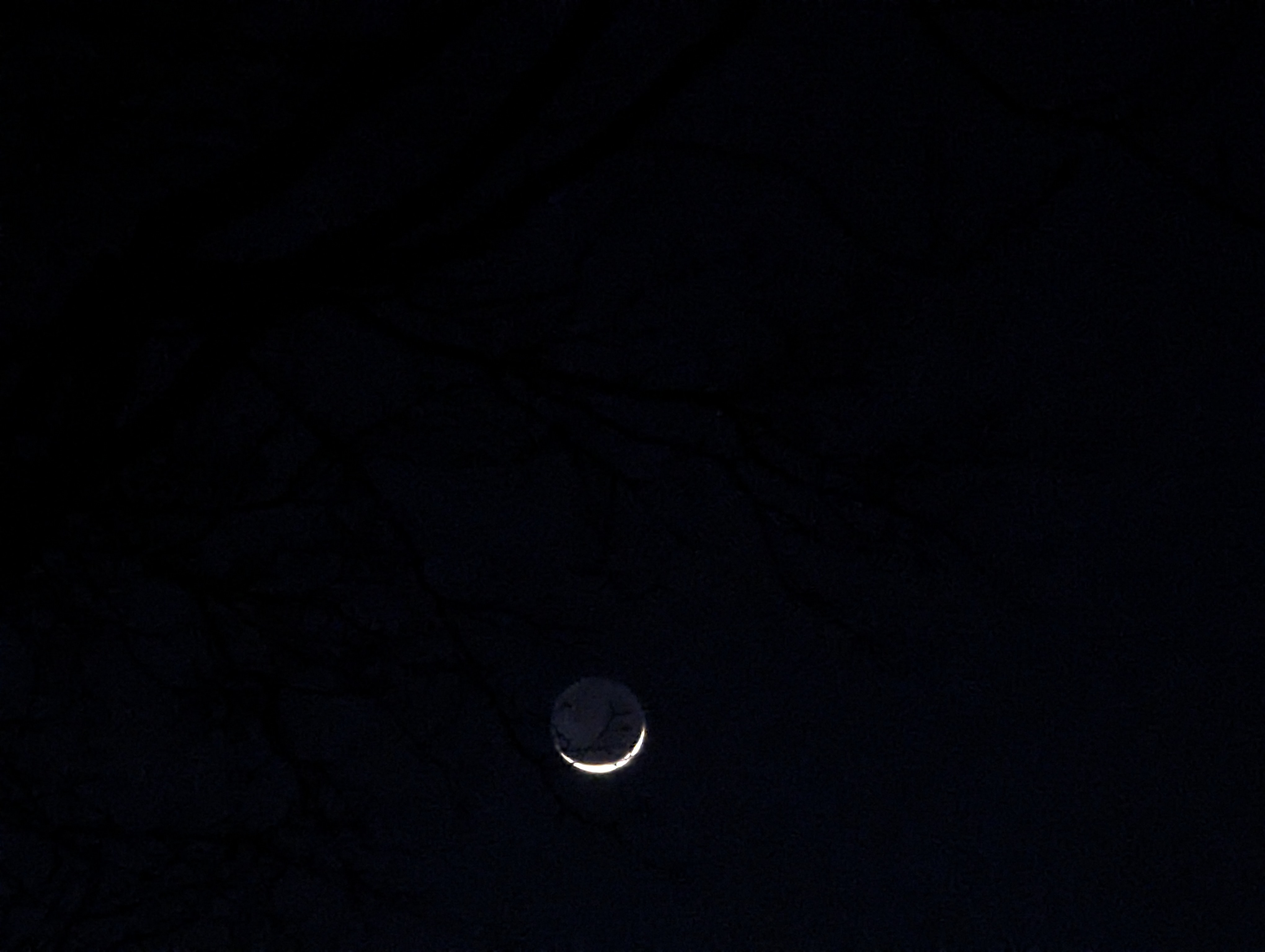 Crescent moon over Dormont