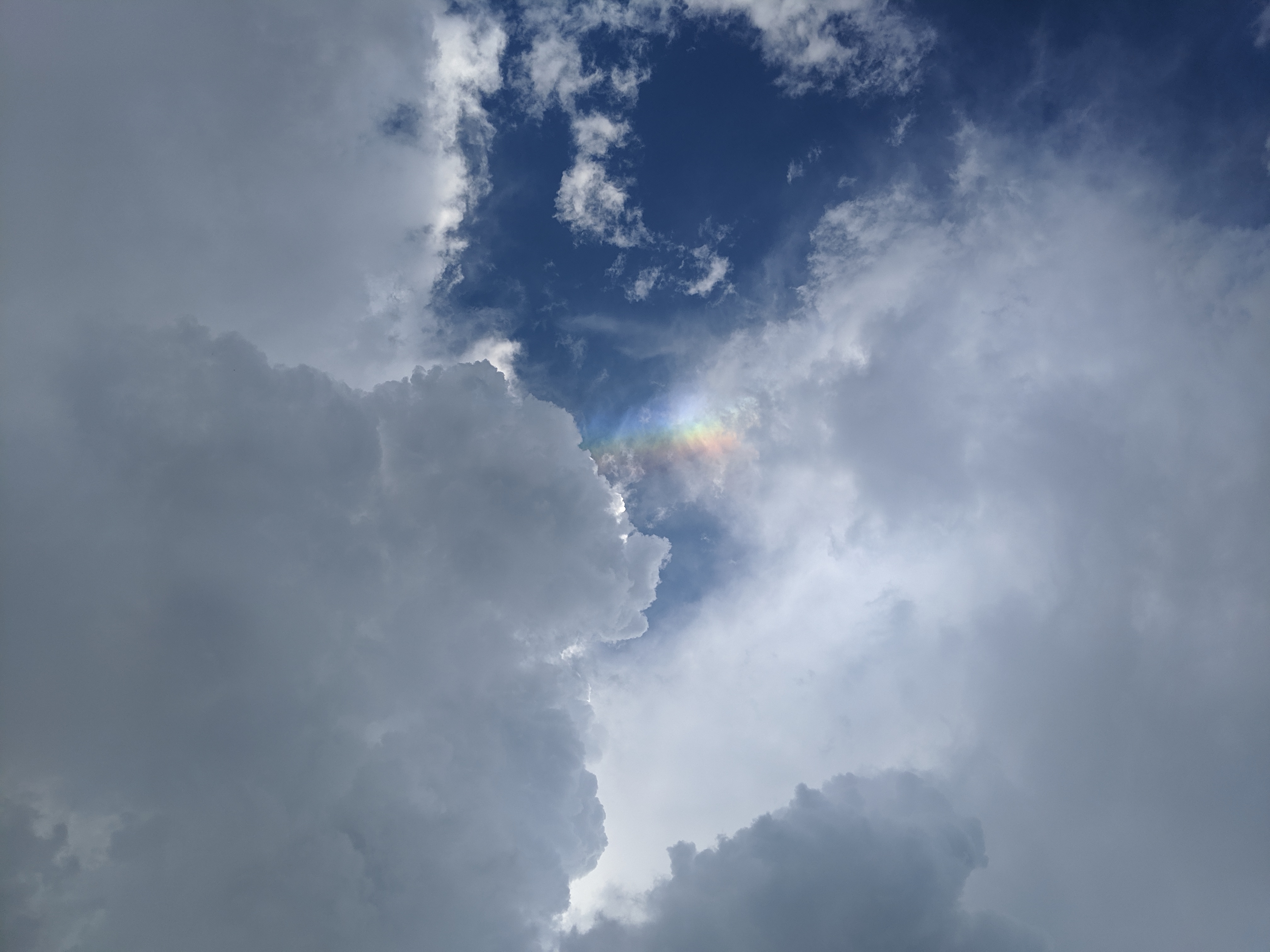 Rainbow connecting two clouds